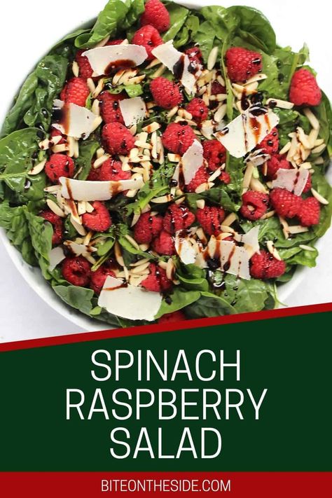 Rasberry Salad, Raspberry Salad Recipes, Fresh Raspberry Recipes, Raspberry Salad, Shaved Parmesan, Summer Salads With Fruit, Raspberry Recipes, Appetizers Easy Finger Food, Balsamic Reduction