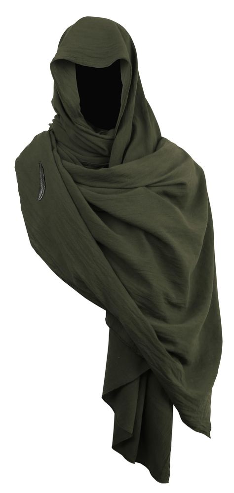 PRICES MAY VARY. Hood head wraps safari scarf shemagh for men or women. Excellent Quality: This hooded scarf is crafted from mid-weight cotton twill with reinforced stitching for durability, soft touch, breathable comfort. Scarf size: 75"*31",Highly compatible size, suitable for creating various styles. Perfect for Halloween cosplay, Anime cosplay，Renaissance Festival, cosplay show, party, LARP (live action role playing), Renaissance Faire，fancy dress, theatrical props, masquerade，historical ree Shemagh Fashion Men, Robin Hood Cosplay, Leaf Cloak, Retro Mens Fashion, Shaman Costume, Safari Scarf, Mens Cloak, Desert Clothing, Cool Gifts For Men