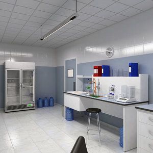 Laboratory Blender, Sci Fi Laboratory, Cyberpunk Apartment, Dental Wallpaper, Chemistry Laboratory, Science Room, Laboratory Design, Factory Interior, Chemistry Lab