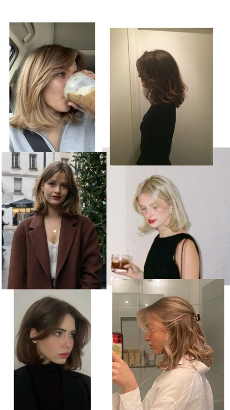 Coquette Bob Hair, How To Do 90s Blowout Hair Short, 70s Blowout Hair Short, 90s Old Money Bob Haircut, Short Blonde Curly Hair, Blonde Curly Hair, Shoulder Length Hair Cuts, Lip Hair, Haircuts Straight Hair