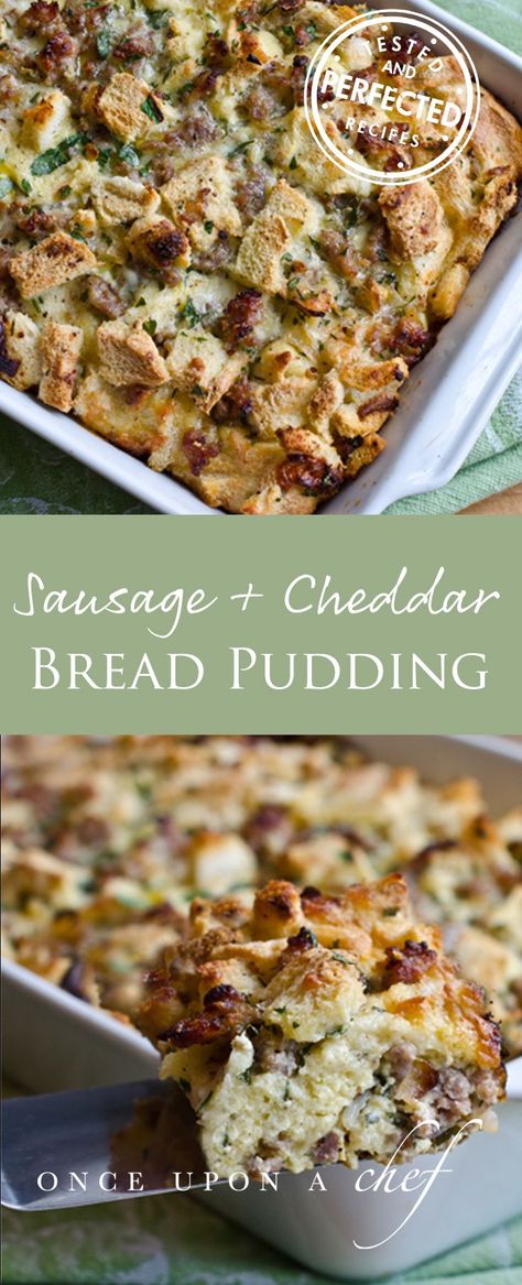 Stuffing Bread Pudding, Savory Croissant Bread Pudding, Bread Pudding Stuffing, Recipes To Use Up Bread, Savoury Bread Pudding, Recipes Using Sourdough Bread, Sourdough Bread Pudding, Savory Bread Pudding Recipe, Breakfast Bread Pudding