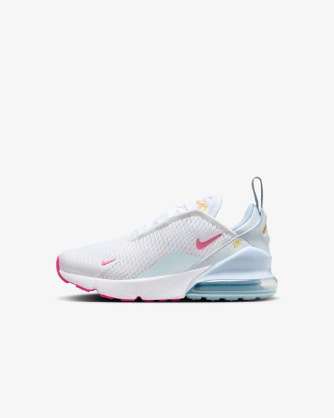 Nike Air Max 270 Younger Kids' Shoe. Nike ZA Kid Nike Shoes, Nike Air Max Kids, Nike Air 270, Girls Footwear, Nike Kids Shoes, Nike 270, Nike Shoes Girls, Wishlist 2024