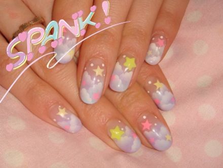 Aren't these nails so cute? Heart Manicure, Kawaii Purple, Kawaii Nail Art, Nails Yellow, Asian Nails, Anime Nails, Really Cute Nails, Nail Swag, Kawaii Nails