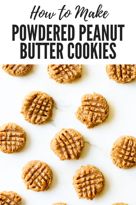 Flavored Peanut Butter Powder Recipes, Peanut Butter Cookies With Pb2, Peanut Butter Cookies With Protein Powder, Protein Cookies Peanut Butter, Pb2 Chocolate Recipes, Peanut Powder Cookies, Pb2 Peanut Butter Cookies, Pb Powder Cookies, Recipes With Pb2 Powder