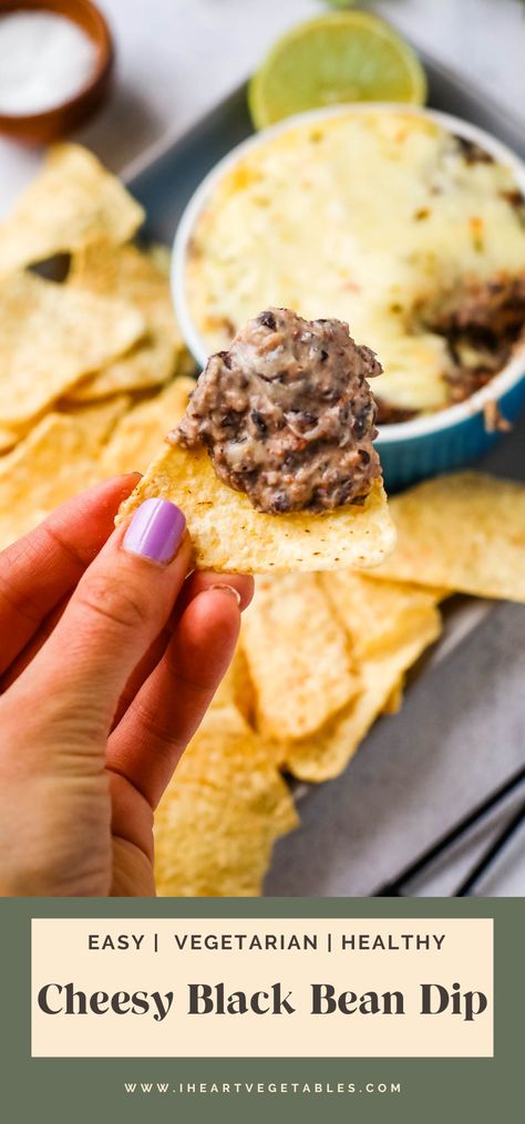 This cheesy black bean dip is the perfect balance of creamy, spicy flavors. Serve it with your favorite chips for a delicious appetizer. Black Bean Rotel Dip, Black Bean Cheese Dip, Cream Cheese Black Bean Dip, Bean Cheese Dip, Bean Dips, Easy Bean Recipes, Pineapple Dip, Rainbow Foods, Cheese Ideas