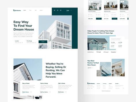 Real Estate Landing Page, Real Estate Landing Pages, Agency Landing Page, Creative Market Design, Real Estate Website Design, Web Ideas, News Web Design, Directory Design, Real Estates Design