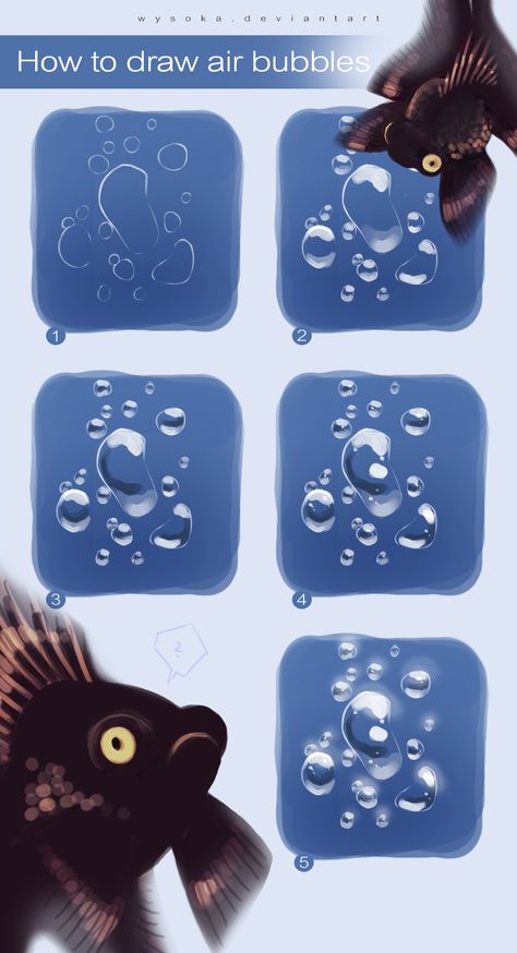 Bubble Drawing, Digital Art Beginner, Coloring Tutorial, Digital Painting Tutorials, Water Droplets, Anime Drawings Tutorials, Art Tutorials Drawing, Air Bubbles, Digital Art Tutorial