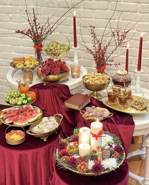 Yalda Design Idea Table, Yalda Table Design, Yalda Night Ideas Gift, Yalda Decor, Yalda Ideas, Yalda Night Ideas Decor, Yalda Decoration, Shab Yalda Decoration, Yalda Design Idea