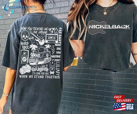 Nickelback Get Rollin'tour 2023 Tshirt Merch Tee T-Shirt Unisex Check more at https://bestshirtformom.com/product/nickelback-get-rollin-tour-2023-tshirt-merch-tee-t-shirt-unisex/ Band Shirt, Retro Shirts, Tour Shirt, Family Shirts, Top Trends, Guitarist, Tshirt Colors, Unisex Sweatshirt, Unisex Hoodies