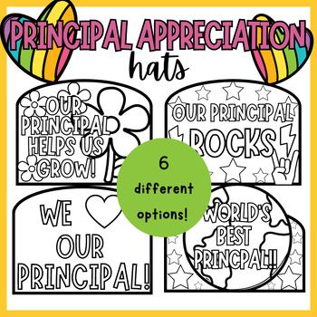 May 1st is Principal Appreciation Day! Our principals do so much for our schools and I can't wait to celebrate how amazing they are. These hats are the perfect way for your students to show your school's principal some love! There are 6 different options and your students will love them all! For more ways to show appreciation, check out these posters! If you love this resource, let me know!! Principal Month Ideas, Principal Appreciation Poster, Principal Appreciation From Students, Principal Appreciation Day, Ways To Show Appreciation, Principals Day, School Year Themes, Principal Appreciation, Teacher Appreciation Quotes