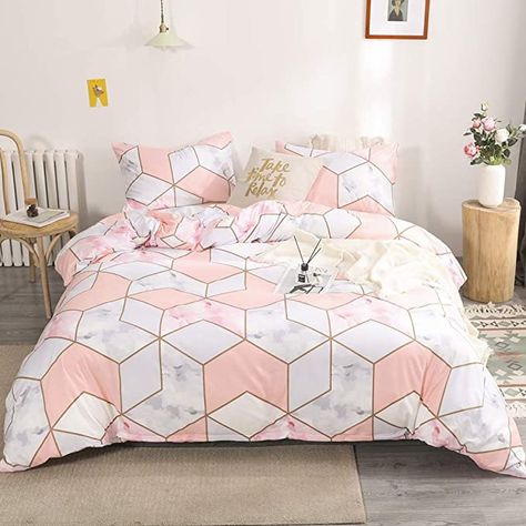 Marble Bedding, Color Bedding, Geometric Bedding, Patterned Bedding, Luxury Bedding Set, Dekorasi Kamar Tidur, Japanese Decor, Bed Sets, Comforter Cover