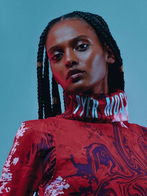 Reebok by Pyer Moss — Collection 4 Pyer Moss, Mock Neck Dress, Marble Print, Sportswear Brand, Turtle Neck Top, Fancy Outfits, Shades Of Red, Creative Director, Artifacts