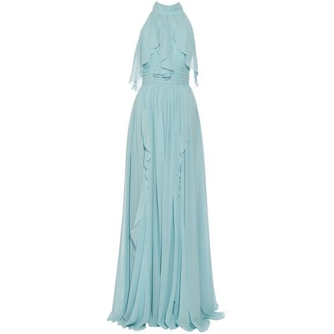 Elie Saab Halterneck ruffle-front silk gown (£3,415) ❤ liked on Polyvore featuring dresses, gowns, long dress, elie saab, light blue, halter top, blue gown, light blue long dress, blue evening gown and light blue evening dress Light Blue Long Dress, Elie Saab Dresses, Elie Saab Gowns, Blue Ball Gown, Blue Halter Dress, Blue Evening Gowns, Long Halter Dress, Blue Ball Gowns, Long Blue Dress