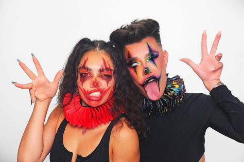 1.3m Likes, 3,065 Comments - @avani on Instagram: “behind the scenes vlog is out now on youtube :) link in bio ! youtube: @ avani” Halloween Costume Outfits, Creative Eye Makeup, Clown Makeup, Creative Eye, James Charles, Youtube Link, Halloween 2020, Fantasy Makeup, Eyeshadow Looks