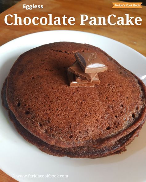 How To Make Eggless Pancakes, Eggless Pancake Recipe, Wheat Pancake Recipe, Chocolate Pancake, Wheat Pancakes, Tiffin Box, Chocolate Pancakes, How To Make Pancakes, Pancakes Easy