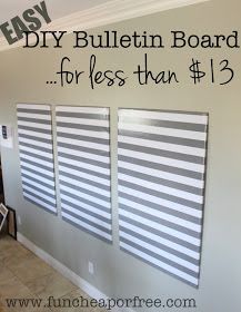 The Fun Cheap or Free Queen: The bulletin board of all bulletin boards...DIY for less than $12! (...and it's GIANT!) Bulletin Boards Diy, Diy Bulletin Board, Displaying Kids Artwork, Casa Clean, Info Board, Youth Room, Playroom Organization, Diy Classroom, School Room