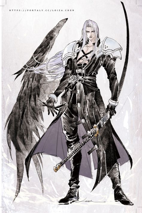 Sephiroth Art, Final Fantasy Funny, Final Fantasy Sephiroth, Final Fantasy Xii, Final Fantasy Collection, Final Fantasy Artwork, Final Fantasy Vii Remake, Final Fantasy X, Final Fantasy Art