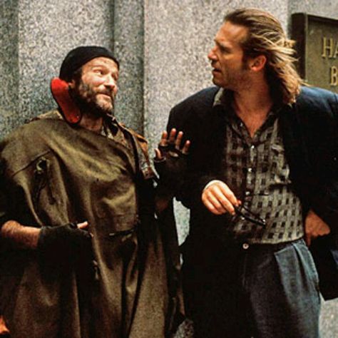 The Fisher King, Robin Williams and Jeff Bridges Fisher King, The Fisher King, Kings Movie, Creepy Vintage, Jeff Bridges, Robin Williams, Film Art, Hollywood Walk Of Fame, Memorable Moments