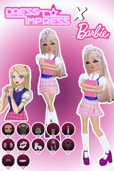 • 🏵️ • - #fyp #dti #dresstoimpress #dress #to #impress #roblox #dtiideas #aesthetic #outfitideas #dresstoimpressideas #idea #board #pin #robloxpin #robloxdti #robloxdresstoimpress Barbie In Princess Charm School, Barbie Princess Charm School Outfit Dress To Impress, Princess Charm School Dress To Impress, Coquette Dress To Impress Roblox Game, Dti Outfits Back To School, Aesthetic Dti Outfit, Dress To Impress Roblox Princess, Dress To Impress Ranks, Dti Outfits School