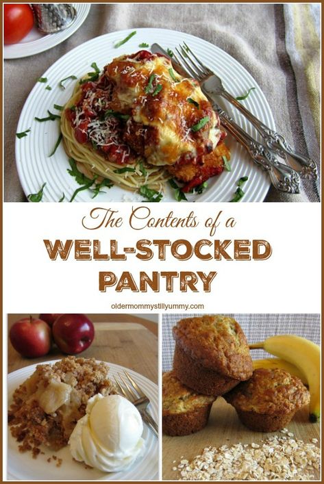 The Contents of a Well-Stocked Pantry — With some basic supplies on hand, you’ll easily be able to prepare a family meal or a last-minute dinner for friends. #pantry #pantrysupplies #wellstockedpantry #mealprep #meals #organization #foodorganization Dinner For Friends, Stocked Pantry, Organizational Tips, Baking Hacks, Food Group, Recipe Organization, Frugal Tips, Family Meal, Household Tips