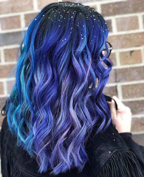 Nope or Dope? 💜 By @hairbycydney ❤ Follow 👉 👉 @fashion_nubile Galactic Makeup, Dip Dye Hair, Vivid Hair Color, Pulp Riot Hair, Cute Hair Colors, Colourful Hair, Pretty Hair Color, Bright Hair, Hair Brained