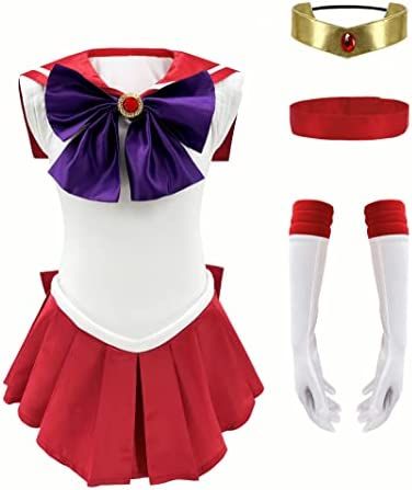 Sailor Mars Costume, Gloves Anime, Sailor Moon Halloween, Sailor Moon Cosplay Costumes, Sailor Mars Cosplay, Bow Gloves, Sailor Moon Costume, Anime Skirts, Cosplay For Women