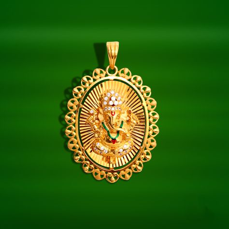 Ganesh Dollar Gold, Dollar Designs Gold, Ganesh Locket Pendants, Gold Chain Pendant Designs, Chain Pendant Designs, Simple Gold Pendant, Gold Pendant Designs, 22 Karat Gold Jewelry, Gold Pendants For Men