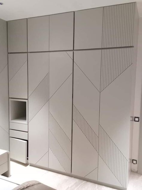 Wadrobes With Laminates, Modern Cabinet Door Design, 5 Door Wardrobe Design Bedroom, Sliding Door Wardrobe Design Modern, White Cupboards Bedroom, Wardrobe Door Designs Sliding, Sliding Wardrobe Doors Modern, 2 Sliding Door Wardrobe Design, Laminate Cupboards