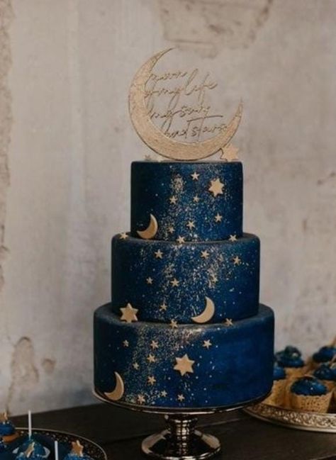 Celestial Cake Pops, Starry Night Centerpieces, Celestial Party Theme, Celestial Cakes, Celestial Wedding Cake, Celestial Cake, Starry Night Wedding Theme, Celestial Birthday, Celestial Wedding Invitations