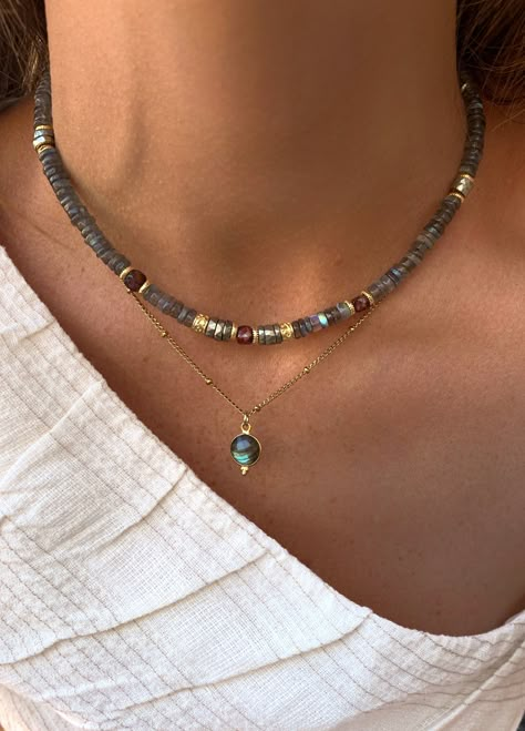 Labradorite Beaded Jewelry, Diy Bijou, Diy Collier, Labradorite Necklace, Jewelry Accessories Ideas, Labradorite Jewelry, Handmade Wire Jewelry, Jewelry Lookbook, Hippie Jewelry