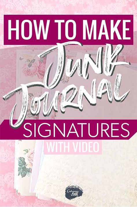 How to Make Junk Journal Signatures - this step-by-step guide will help you create signatures for your junk journal. Includes a junk journal signature tutorial video. #junkjournal #tutorial #howto #craft #diy #papercraft #papercrafting #bookbinding How To Make Signatures For Journals, Signature Tutorial, Make Junk Journal, Journal Signatures, Artistic Journaling, Angel Photos, Preschool Creative Art, Spring Crafts Preschool, Homemade Journal