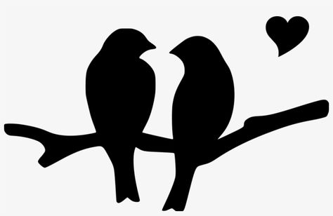 Love Bird Silhouette, Love Birds Silhouette, Free Bird Quotes, Bird Outline Drawing, Love Birds Illustration, Friend Signs, Love Birds Drawing, Bird Silhouette Art, Birds Silhouette