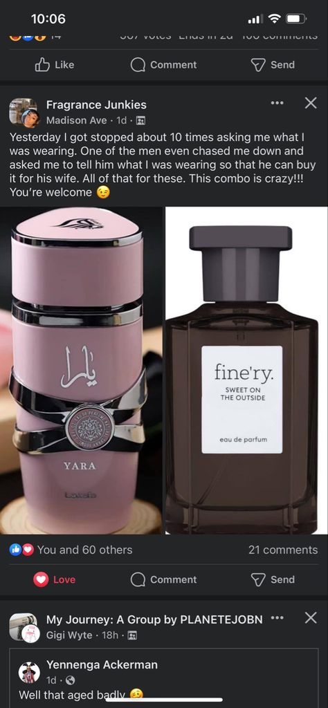 Oil Based Perfume Fragrance, Yara Lattafa Perfume Combo, Nada Perfume, Finery Perfume Combos, Yara Perfume Combo, Scent Layering Combo, Fragrance Layering Combinations, Perfumes That Last All Day, Best Perfumes For Women Long Lasting