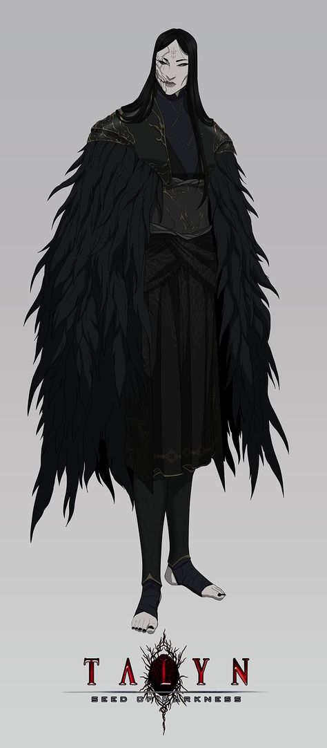 (1) Media Tweets by BanishedPotato (@BS_artsss) / Twitter Talyn Seed Of Darkness, Dnd Shadar Kai, Shadar Kai Character Design, Crow Person, Sorcerer Character Design, Taters Ash, Shadar Kai, Dnd Sorcerer, Gothic Characters