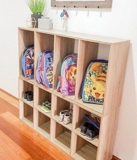 Home Daycare Cubby Ideas, Home Daycare Storage Ideas, Daycare Cubbies Diy, Preschool Cubby Ideas, Daycare Cubbies Ideas, Daycare Storage Ideas, Daycare Cubbies, Cubby Decor, Cubby Diy