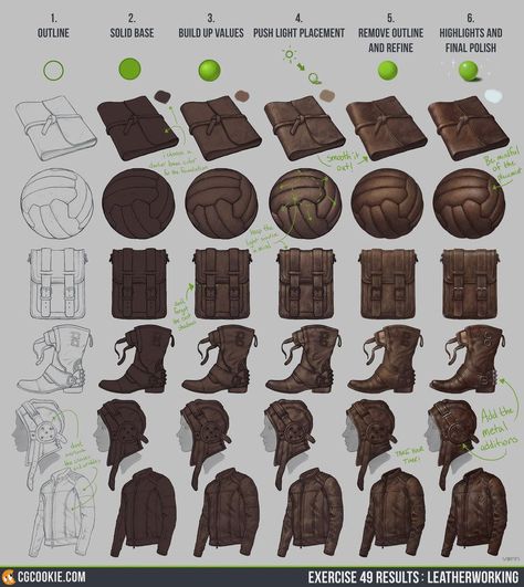 Leather Tutorial, Drawing Color, Art Resources, Seni Cat Air, Coloring Tutorial, 3d Drawings, Digital Painting Tutorials, Anime Drawing, Painting Leather