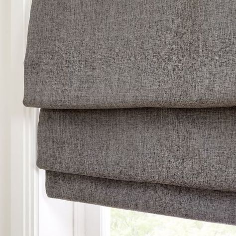 Gray Roman Shades, Classic Roman Shades, Canvas Curtains, Cordless Roller Shade, Cordless Roman Shades, West Elm Kids, Stylish Curtains, Metal Curtain, Roman Shade