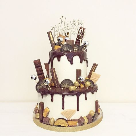 A double chocolate drip cake. www.whiskpatisserie.co.uk Double Layer Cake, Chocolate Drip Cake, Cake Cream, Buttercream Cakes, Chocolate Drip, Drip Cake, Drip Cakes, Double Chocolate, Buttercream Cake