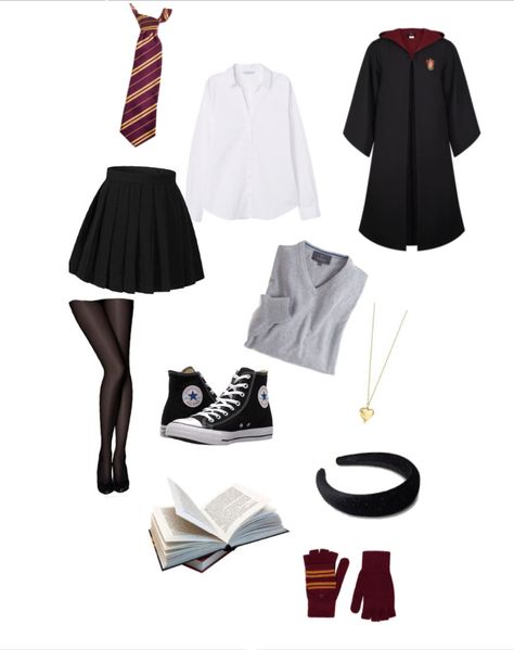 Gryffindor Uniform, Gryffindor Outfit, Hogwarts Uniform, Hogwarts Outfits, Harry Potter Quidditch, Harry Potter Style, Disney Halloween Costumes, Harry Potter Outfits, Girls Uniforms