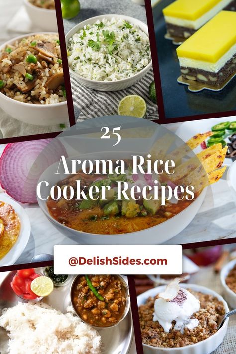 25 Aroma Rice Cooker Recipes - Delish Sides Aroma Rice Cooker Recipes, Rice Cooker Rice Pudding, Rice Cooker Recipes Healthy, Rice Cooker Fried Rice, Rice Cooker Pancake, Aroma Rice Cooker, Curry Chicken And Rice, Multi Cooker Recipes, Rice Maker