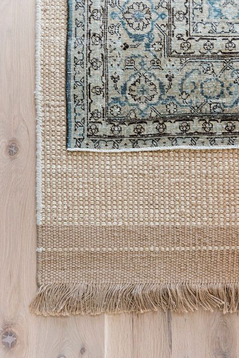 How to Layer Your Rugs Layered Rug, Rug Over Carpet, Boho Chique, Rug Studio, Rug Guide, Flatweave Rug, Layered Rugs, Mcgee & Co, Studio Mcgee