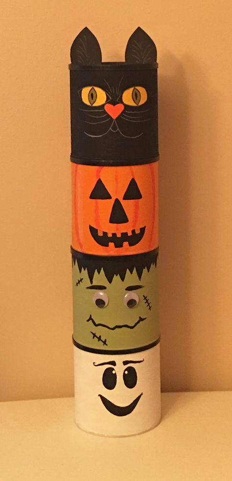 Coffee Can Halloween Ideas, Halloween Can Crafts, Halloween Can Decorations, Halloween Coffee Can Crafts, Tin Can Halloween Crafts, Formula Can Crafts Diy, Tin Can Halloween, Pringles Can Ideas, Formula Can Crafts