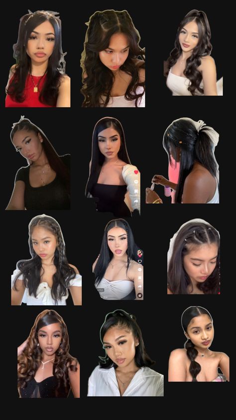 Baddie Hairstyles Latina, Straight Curly Hair, Baddie Hairstyles, Curly Hair, Long Hair, Curly Hair Styles, Hairstyles, Hair Styles, Hair