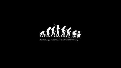 human evolution wallpaper #dark #minimalism #evolution digital art #monochrome #humor #typography #1080P #wallpaper #hdwallpaper #desktop Evolution Wallpaper, Desktop Wallpaper Black, 컴퓨터 배경화면, Monochrome Wallpaper, Pc Wallpapers, Hd Widescreen Wallpapers, 4k Wallpapers For Pc, Fotografi Iphone, Laptop Wallpaper Desktop Wallpapers