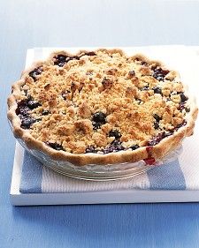 Fruit Pie with Crumb Topping.  Shortcut your way to wonderful pies all summer. Prepare the crust and topping ahead, and keep them in the freezer. Crumb Topping Recipe, Chocolate Ganache Tart, Rhubarb Crumble, Martha Stewart Recipes, Tart Dessert, Berry Dessert, Blueberry Desserts, Berry Pie, Fruit Pie