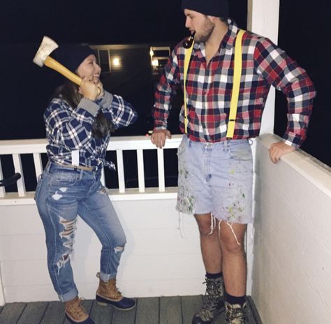 Lumberjack Halloween Costume, Lumberjack Halloween, Lumberjack Costume, Costume Couples, Couples Costume, Halloween Time, Couple Halloween, Couple Halloween Costumes, Lumberjack