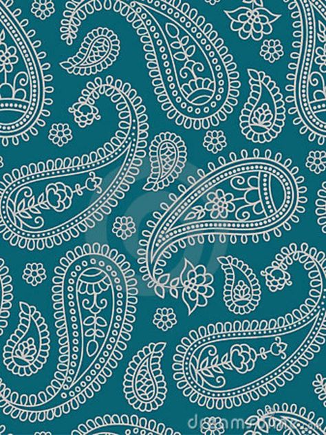 Indian Pattern With Paisley. Royalty Free Stock Photo - Image: 17055755 Paisley Vector, Cultural Patterns, India Pattern, Blue Feathers, Paisley Wallpaper, Muster Tattoos, Turquoise Art, Paisley Art, Indian Patterns