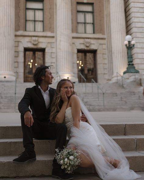 Civil Ceremony Photos, Courthouse Wedding With Kids, Courthouse Wedding Photoshoot, Courthouse Wedding Photography, Courthouse Wedding Photos Civil Ceremony, Courthouse Wedding Aesthetic, Courthouse Elopement Pictures, Courthouse Photos, Beckham Wedding