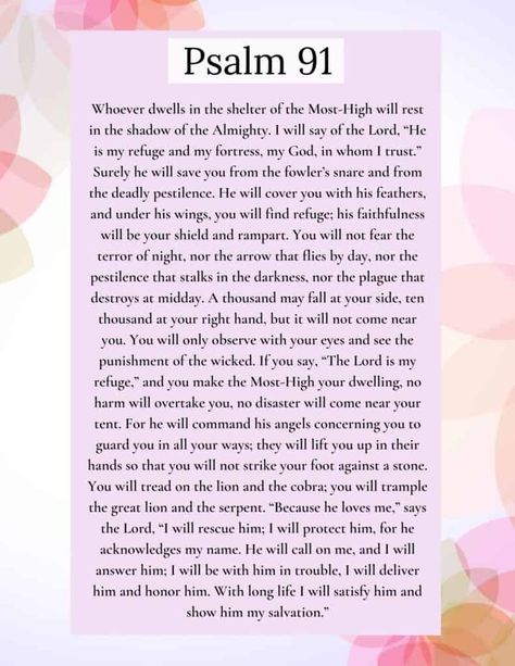 Pslam91 Prayer, Psalm 35 Prayer, Psalm 91 Prayer Of Protection, Psalm For Protection, Psalms Prayers, Psalm 91 Kjv, Powerful Psalms, Psalm 91 Printable, Prayer Wallpaper