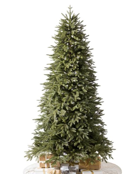 PRICES MAY VARY. CLASSIC REALISM: Bring a touch of sophistication to your holiday decorating. Radiating with elegance, this gorgeous slim tree features an exceptional lifelike appearance with its rich foliage and graceful silhouette. EASY STORAGE & SET-UP: Designed for convenience, this tree features a simple setup process that can be easily managed by one person in minutes, thanks to its hinged branches that effortlessly fall into place. The inclusion of a scratch-proof stand with rubber feet a Realistic Artificial Christmas Trees, Slim Tree, Spruce Christmas Tree, Faux Christmas, Balsam Hill, Real Christmas Tree, Spruce Tree, Holiday Display, Simple Christmas Tree